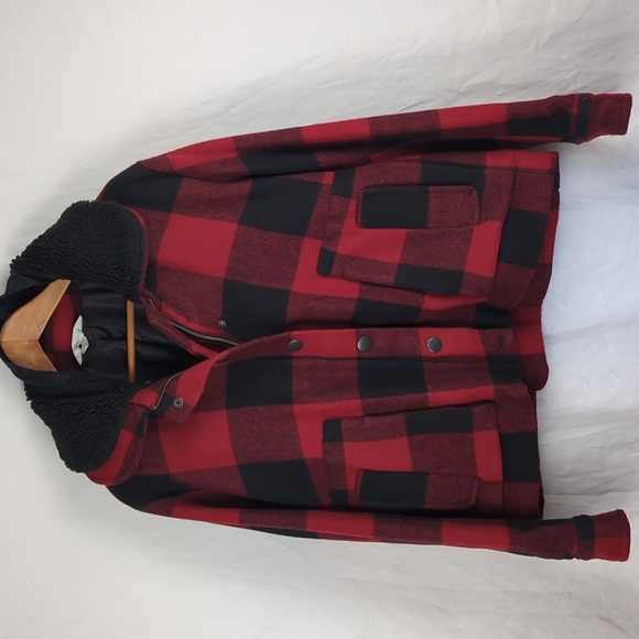 RELATIVITY Women's XL Buffalo Plaid Thick Wool Jacket - Picture 1 of 6
